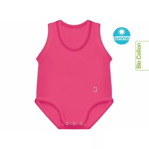 J Bimbi kombidressz 0-36 hó biopamut Summer sötét pink 12034