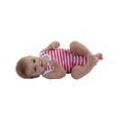J Bimbi kombidressz 0-36 hó biopamut Summer csíkos sötét pink 12038