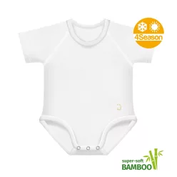 J Bimbi kombidressz 0-36 hó bambusz 4 Seasons  fehér 12042