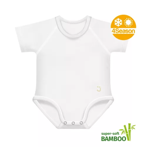 J Bimbi kombidressz 0-36 hó bambusz 4 Seasons  fehér 12042