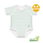 J Bimbi kombidressz 0-36 hó bambusz 4 Seasons csíkos aqua zöld 12044