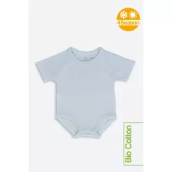   J Bimbi kombidressz 0-36 hó biopamut 4 Seasons pasztel világoskék 12187