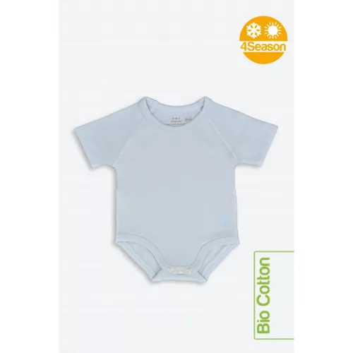 J Bimbi kombidressz 0-36 hó biopamut 4 Seasons pasztel világoskék 12187