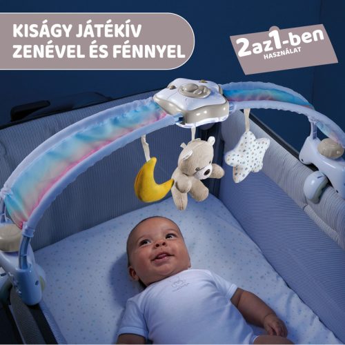 Chicco Rainbow Sky kiságy játékhíd és éjszakai fény elemes