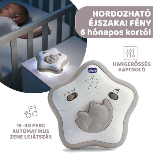 Chicco Rainbow Sky kiságy játékhíd és éjszakai fény elemes