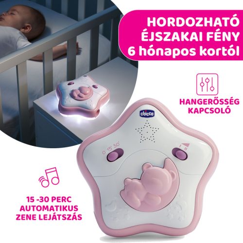 Chicco Rainbow Sky kiságy játékhíd és éjszakai fény elemes