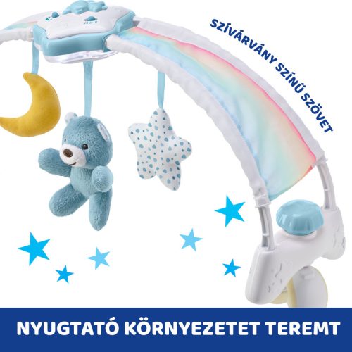 Chicco Rainbow Sky kiságy játékhíd és éjszakai fény elemes