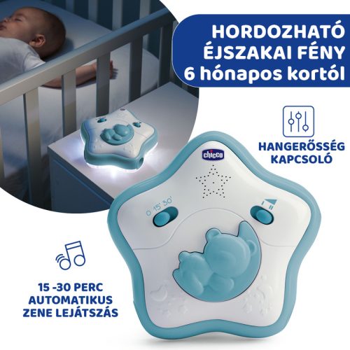 Chicco Rainbow Sky kiságy játékhíd és éjszakai fény elemes
