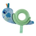   Baby Snail Eco+ bébicsiga rágókás textiljáték ökoanyagból