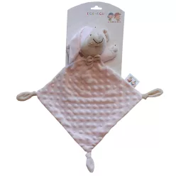   Gamberritos szundikendő plüss buborékos anyagú hálósapkás maci rózsaszín 9353