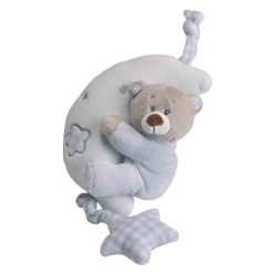   Gamberritos felhúzós zenélő játék plüss maci holdon szürke 9829