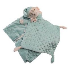   Gamberritos takaró - plüss buborékos anyagú 80x110cm plüss szundikendővel maci zöld 10339