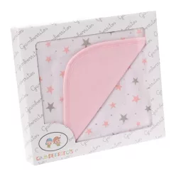   Gamberritos takaró - dupla pamut 80x80cm csillag rózsaszín 10506