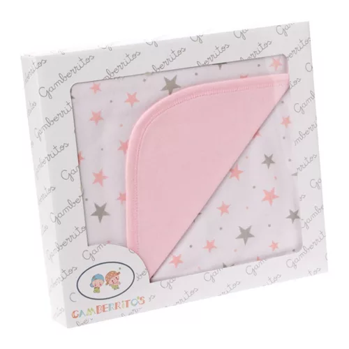 Gamberritos takaró - dupla pamut 80x80cm csillag rózsaszín 10506