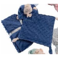   Gamberritos takaró - plüss buborékos anyagú 80x110cm plüss szundikendővel maci indigó 10339