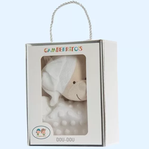 Gamberritos szundikendő - plüss buborékos anyagú maci fehér 10702