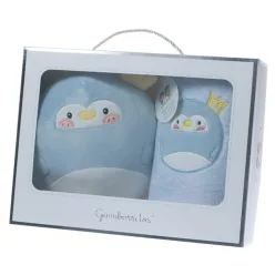   Gamberritos takaró wellsoft 80x110cm plüss játékkal  kék pingvin 10756