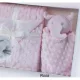 Gamberritos takaró - wellsoft 80x110cm - szundikendővel rózsaszín elefánt 10763
