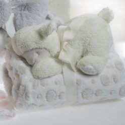   Gamberritos wellsoft takaró 80x110cm plüss játékkal  bárány fehér 10899