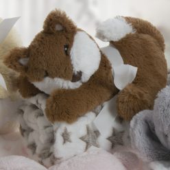   Gamberritos wellsoft takaró 80x110cm plüss játékkal  róka barna 10899