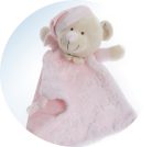 Gamberritos szundikendő plüss maci és csillagmintás hálósapkás maci rózsaszín 10877