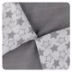 Xkko bambusz nyálkendő 30x30cm 9db - ezüst kicsi csillagok BMB030021