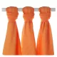 Xkko pelenka bambusz 70x70cm 3db narancssárga BMB070014
