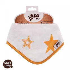   Xkko nyálkendő patentos bambusz narancssárga csillagok BMBBND017