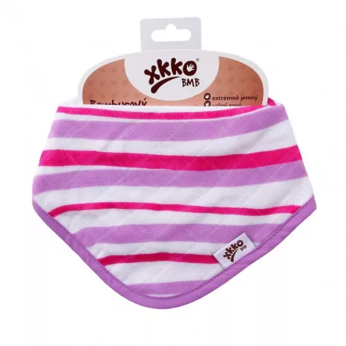 Xkko bambusz nyálkendő patentos lila hullámok