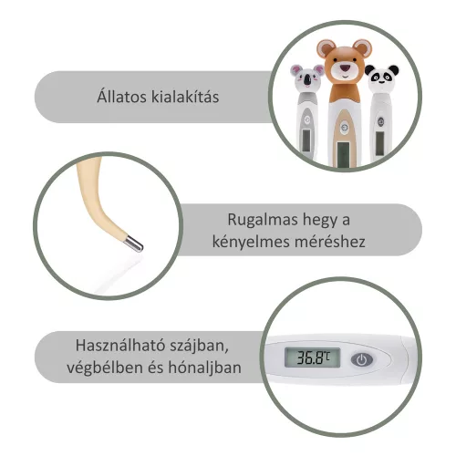 Zopa lázmérő digitális flexibilis 30mp panda ZOP086552