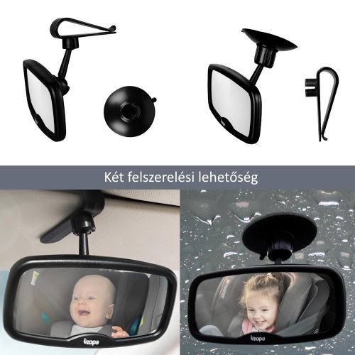 Zopa babafigyelő tükör szélvédőre vagy napellenzőre 