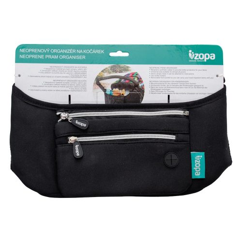 Zopa rendező táska babakocsira neoprén és levehető zsebes 