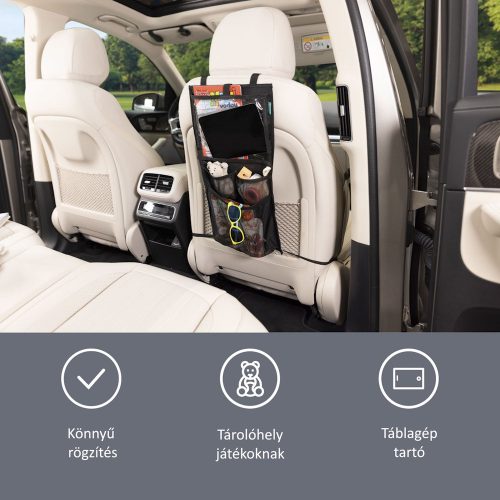 Zopa autós rendező üléstámlára tablet zsebbel és hálós zsebekkel ZOP029111