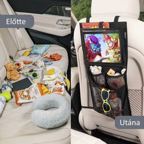 Zopa autós rendező üléstámlára tablet zsebbel és hálós zsebekkel ZOP029111