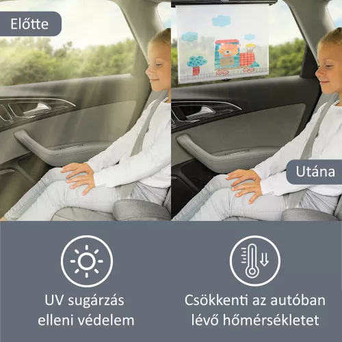 Zopa autós napellenző  - roló 2 db - róka mintás ZOP029154