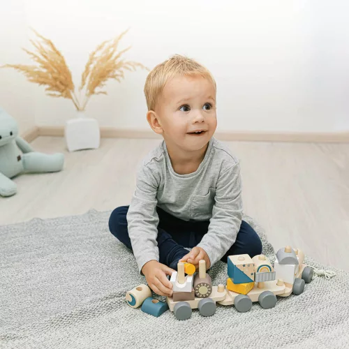 Zopa fa játék húzható kisvonat