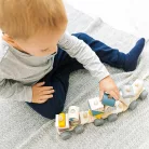 Zopa fa játék húzható kisvonat