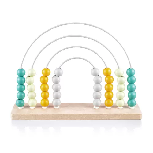 Zopa fa játék golyós számoló szivárvány