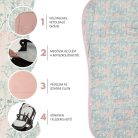 Zopa ülésbetét babakocsiba légáteresztő Breeze Jungle pink