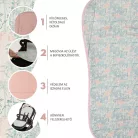Zopa ülésbetét babakocsiba légáteresztő Breeze Jungle pink