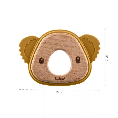 Zopa rágóka szilikon Koala mustársárga