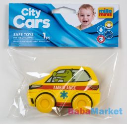 My First City Car rágóka - Ambulance sárga zacskóban