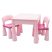 New Baby gyermek szett asztal két székkel rózsaszín