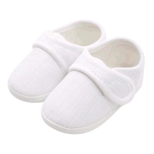 New Baby Kocsicipő Linen 12-18hó fehér
