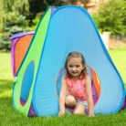 Baby Mix gyermek sátor 3az1-ben 3 részes narancs-kék