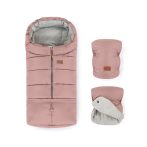   Petite and Mars Téli szett Jibot 3in1 bundazsák és kézmelegítő kesztyű babakocsira Jasie Dusty Pink