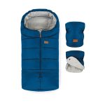  Petite and Mars Téli szett Jibot 3in1 bundazsák és kézmelegítő kesztyű babakocsira Jasie Ocean Blue