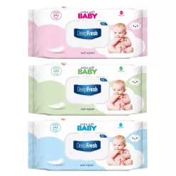 Deep Fresh nedves törlőkendő Extra Soft kupakos 72db