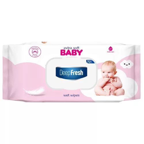 Deep Fresh nedves törlőkendő Extra Soft kupakos 72db