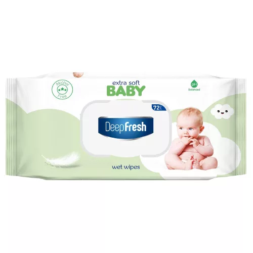 Deep Fresh nedves törlőkendő Extra Soft kupakos 72db